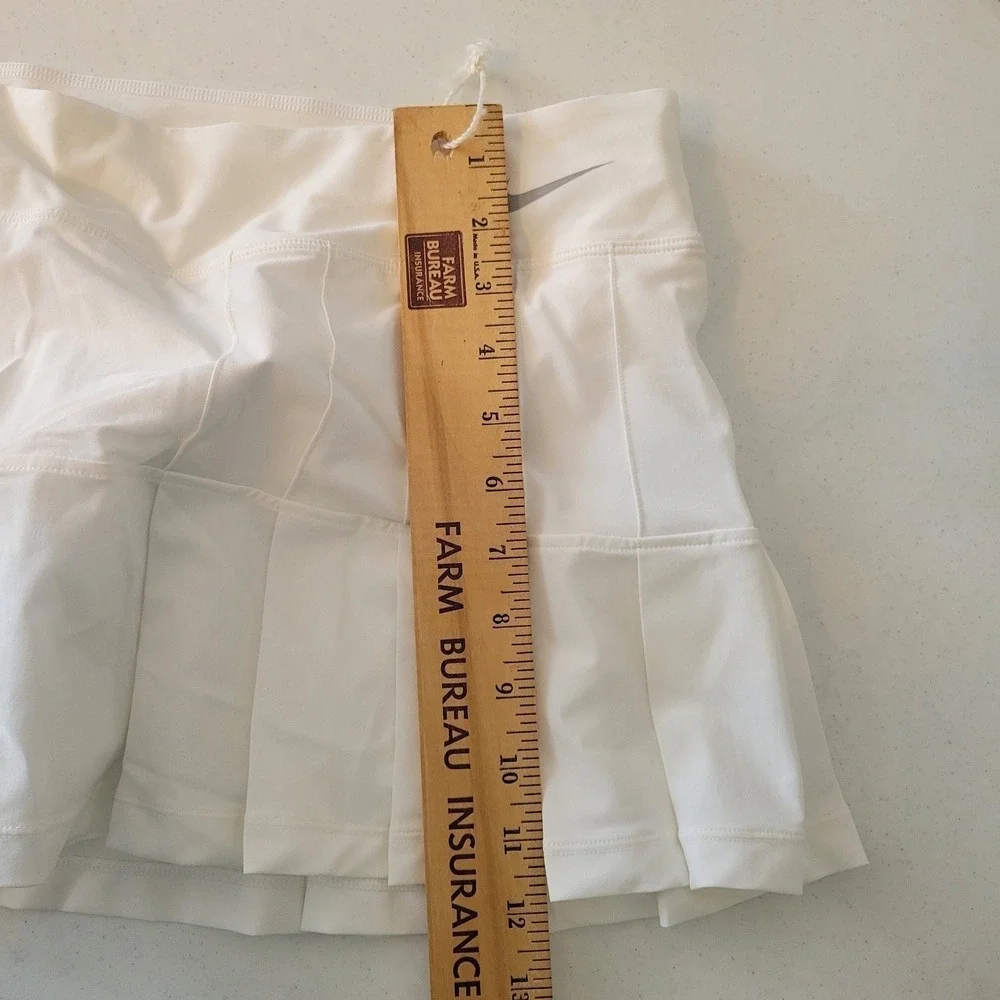 NEW Nike Tennis Skirt Womens XL White‎ Dri-FIT Pleated Athletic Skort Pickleball